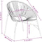 vidaXL - Tuinstoel - Egg - poly - rattan - zwart - wit