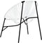 vidaXL - Tuinstoel - Egg - poly - rattan - zwart - wit