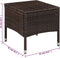 vidaXL - Tuinstoel - en - kruk - met - kussens - poly - rattan - bruin