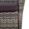 vidaXL - Tuinstoel - en - kruk - met - kussens - poly - rattan - grijs