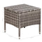 vidaXL - Tuinstoel - en - kruk - met - kussens - poly - rattan - grijs
