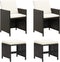 vidaXL - Tuinstoel- - en - voetenbankset - 4-delig - poly - rattan - zwart