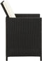 vidaXL - Tuinstoel- - en - voetenbankset - 4-delig - poly - rattan - zwart