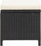 vidaXL - Tuinstoel- - en - voetenbankset - 4-delig - poly - rattan - zwart