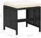 vidaXL - Tuinstoel- - en - voetenbankset - 4-delig - poly - rattan - zwart