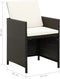 vidaXL - Tuinstoel- - en - voetenbankset - 4-delig - poly - rattan - zwart