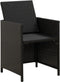 vidaXL - Tuinstoel- - en - voetenbankset - 4-delig - poly - rattan - zwart