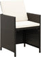 vidaXL - Tuinstoel- - en - voetenbankset - 4-delig - poly - rattan - zwart