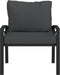 vidaXL - Tuinstoel - met - grijze - kussens - 68x76x79 - cm - staal