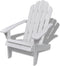 vidaXL - Tuinstoel - met - hocker - hout - wit
