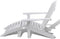 vidaXL - Tuinstoel - met - hocker - hout - wit