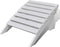 vidaXL - Tuinstoel - met - hocker - hout - wit