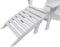 vidaXL - Tuinstoel - met - hocker - hout - wit