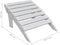 vidaXL - Tuinstoel - met - hocker - hout - wit