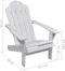 vidaXL - Tuinstoel - met - hocker - hout - wit
