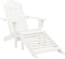vidaXL - Tuinstoel - met - hocker - hout - wit