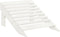 vidaXL - Tuinstoel - met - hocker - hout - wit