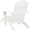 vidaXL - Tuinstoel - met - hocker - hout - wit