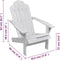vidaXL - Tuinstoel - met - hocker - hout - wit