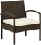vidaXL - Tuinstoel - met - kussen - poly - rattan - bruin