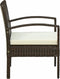 vidaXL - Tuinstoel - met - kussen - poly - rattan - bruin