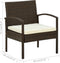 vidaXL - Tuinstoel - met - kussen - poly - rattan - bruin