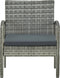 vidaXL - Tuinstoel - met - kussen - poly - rattan - grijs