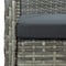 vidaXL - Tuinstoel - met - kussen - poly - rattan - grijs