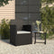 vidaXL - Tuinstoel - met - kussen - poly - rattan - zwart