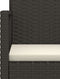 vidaXL - Tuinstoel - met - kussen - poly - rattan - zwart
