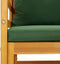 vidaXL - Tuinstoel - met - kussens - massief - acaciahout - groen