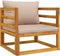 vidaXL - Tuinstoel - met - kussens - massief - acaciahout - taupe