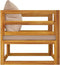 vidaXL - Tuinstoel - met - kussens - massief - acaciahout - taupe