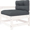 vidaXL - Tuinstoel - met - kussens - massief - grenenhout - wit