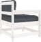 vidaXL - Tuinstoel - met - kussens - massief - grenenhout - wit