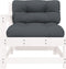 vidaXL - Tuinstoel - met - kussens - massief - grenenhout - wit