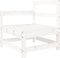 vidaXL - Tuinstoel - met - kussens - massief - grenenhout - wit