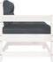 vidaXL - Tuinstoel - met - kussens - massief - grenenhout - wit