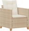 vidaXL - Tuinstoel - met - kussens - poly - rattan - beige