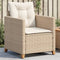 vidaXL - Tuinstoel - met - kussens - poly - rattan - beige