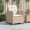 vidaXL - Tuinstoel - met - kussens - poly - rattan - beige