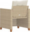 vidaXL - Tuinstoel - met - kussens - poly - rattan - beige