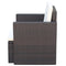 vidaXL - Tuinstoel - met - kussens - poly - rattan - bruin
