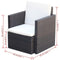 vidaXL - Tuinstoel - met - kussens - poly - rattan - bruin