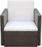vidaXL - Tuinstoel - met - kussens - poly - rattan - bruin