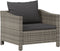 vidaXL - Tuinstoel - met - kussens - poly - rattan - grijs