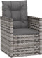 vidaXL - Tuinstoel - met - kussens - poly - rattan - grijs