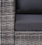 vidaXL - Tuinstoel - met - kussens - poly - rattan - grijs