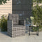 vidaXL - Tuinstoel - met - kussens - poly - rattan - grijs
