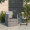 vidaXL - Tuinstoel - met - kussens - poly - rattan - grijs